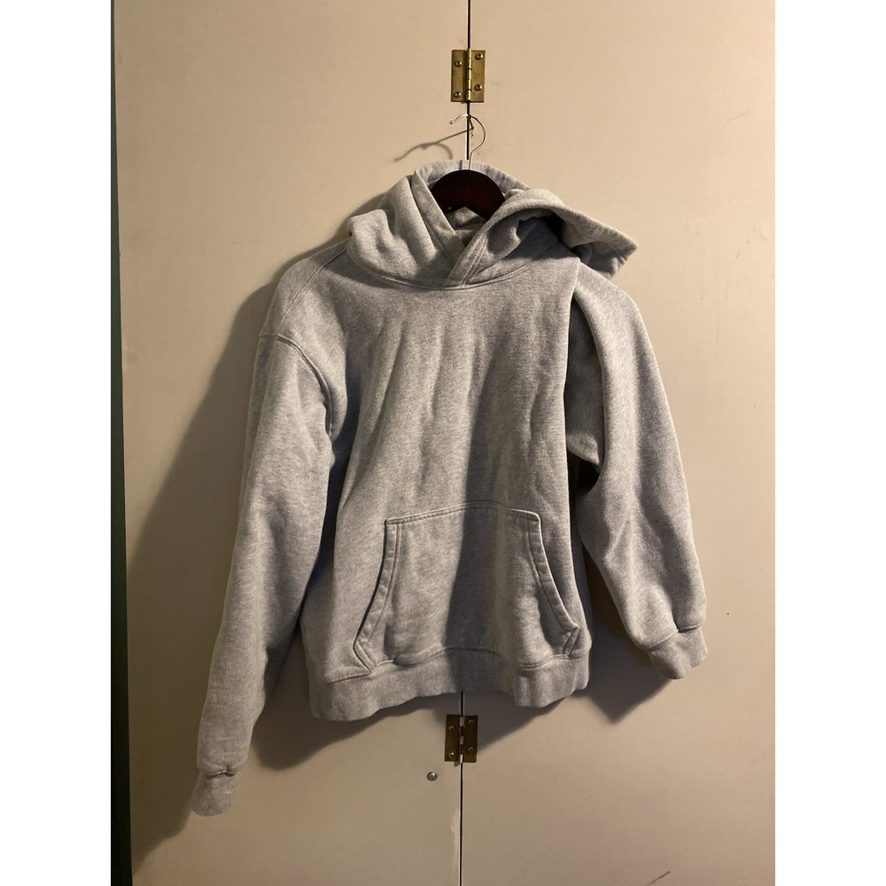 Aritzia Cozy Sweatfleece Perfect Hoodie Heather Grey Pullover Sweatshirt Size M